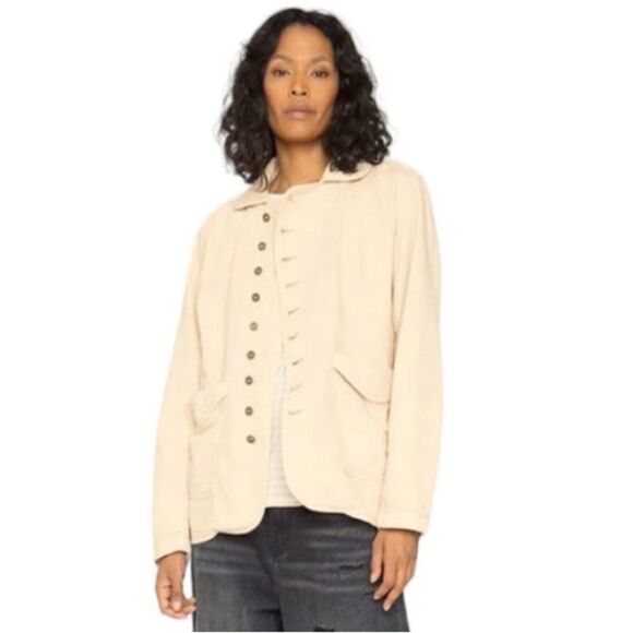 Sandrine Rose By Free People Women's Tan Jacket Sunflower Size Small and XS NWT - Picture 1 of 16
